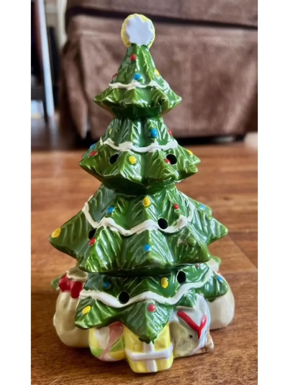 Vintage Ceramic Christmas Tree Decoration Made in Japan
